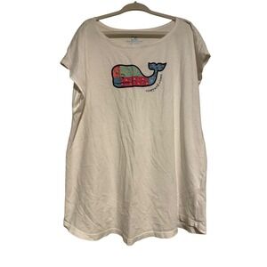 Vineyard Vines Kids White Whale Graphic T Shirt Size L 14 Pima Cotton